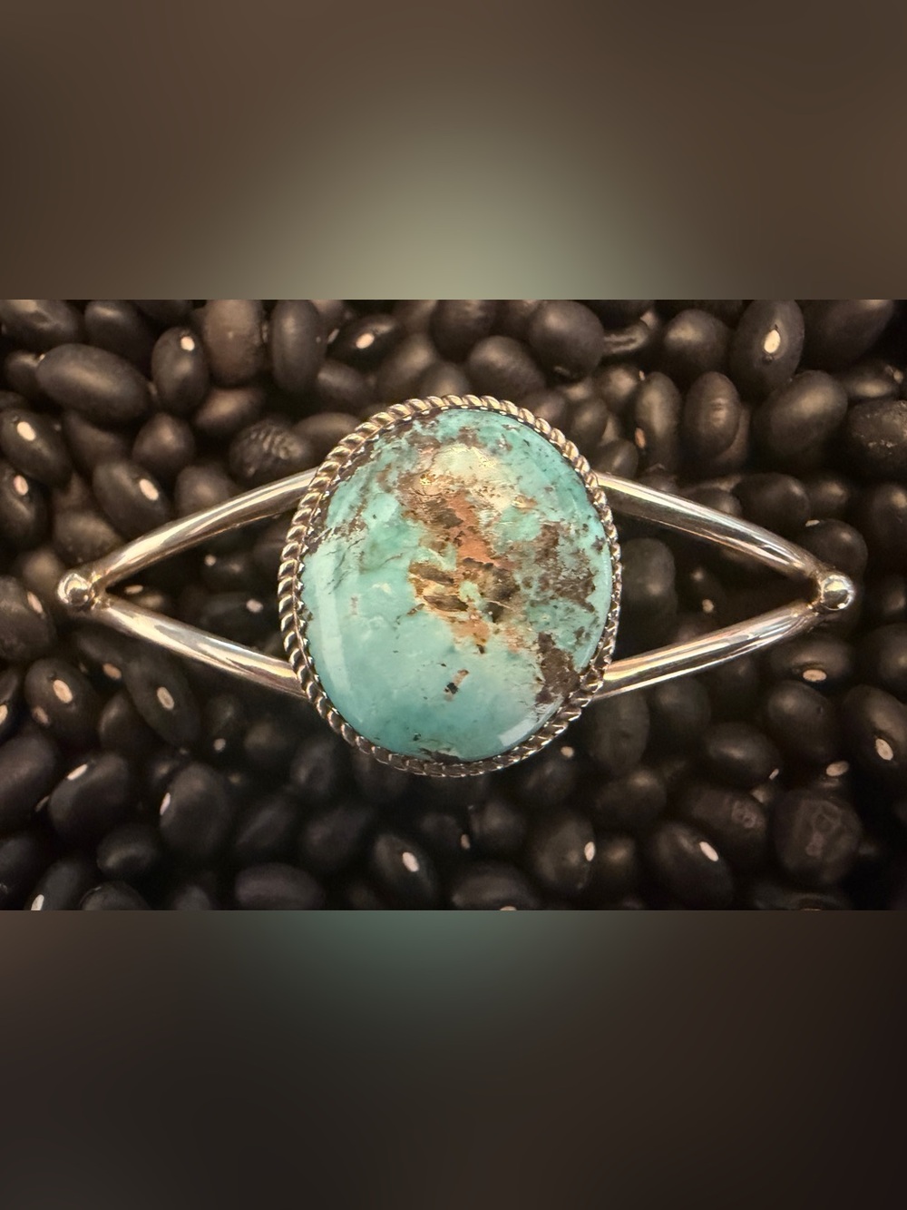 Native Carico Lake Turquoise Stone Cuff Bracelet
